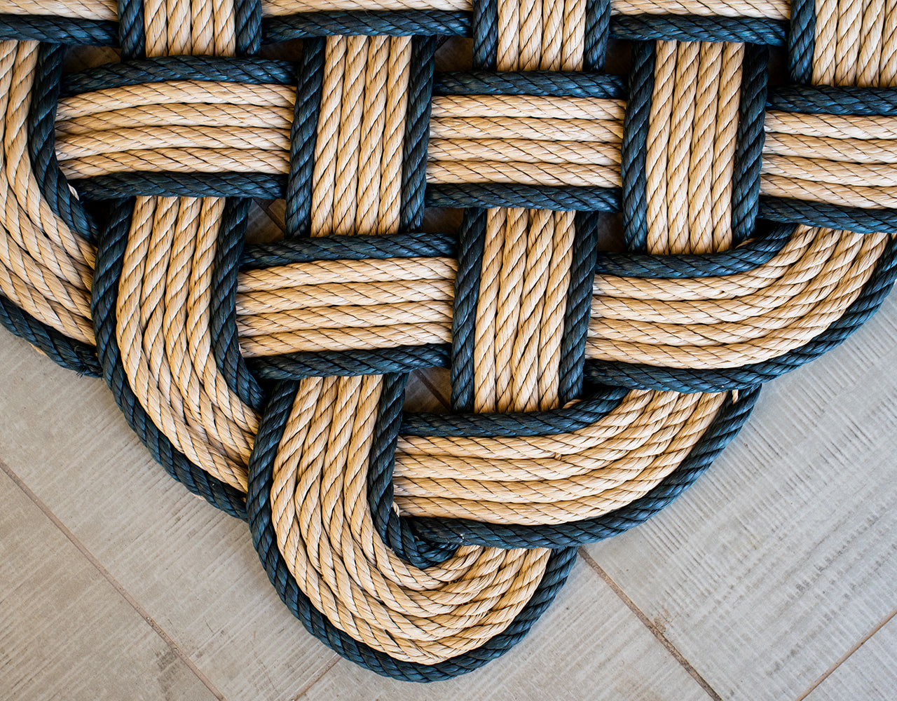 Choapino Trenzado Patrón Beige-Verde