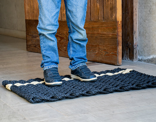 Choapino Trenzado Negro Franja