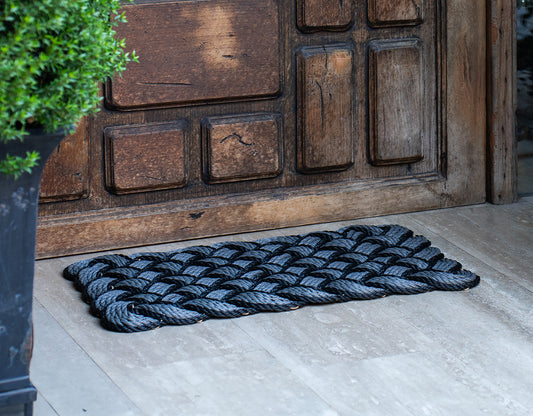 Choapino Trenzado Patrón Gris-Negro