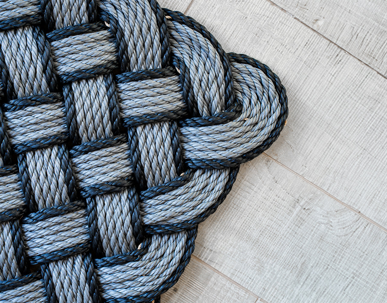 Choapino Trenzado Patrón Gris-Negro