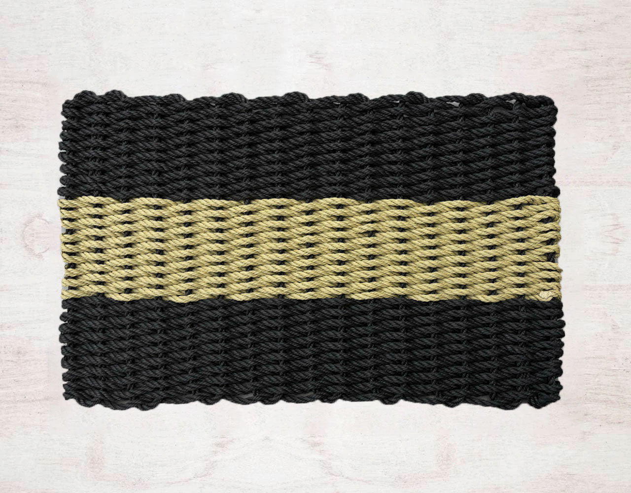 Choapino Trenzado Negro Banda Beige