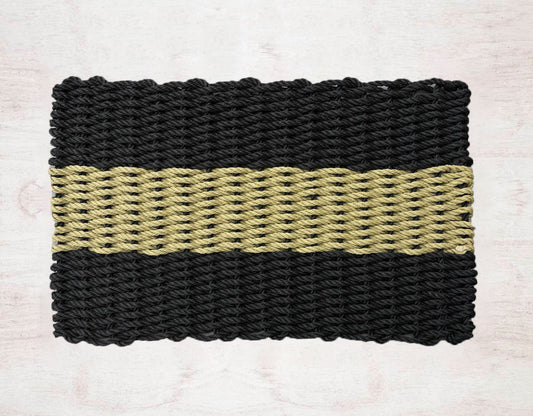 Choapino Trenzado Negro Banda Beige