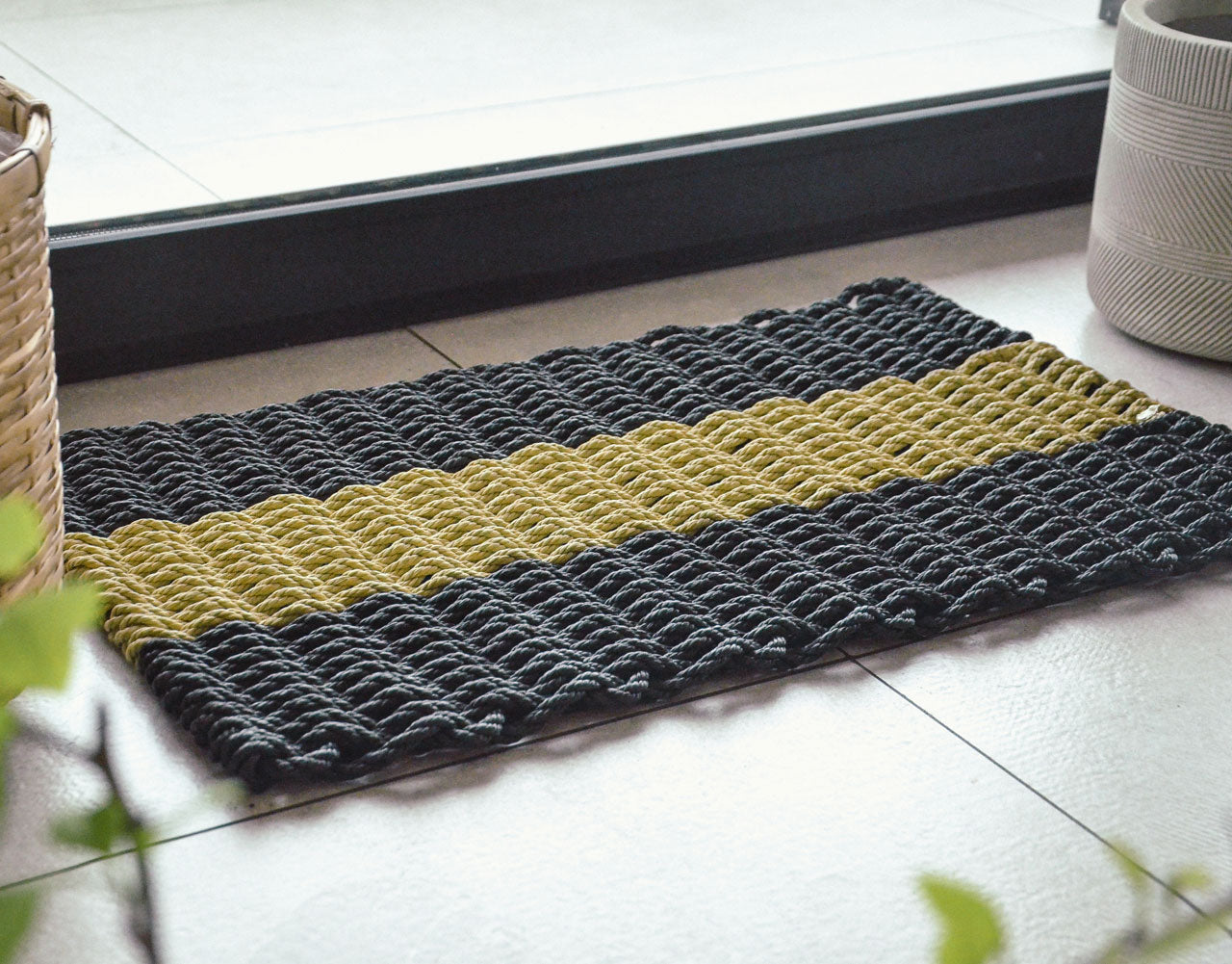 Choapino Trenzado Negro Banda Beige